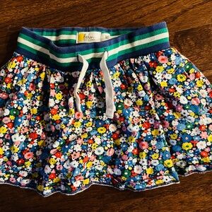 Boden Colorful Floral Skirt with Stripes